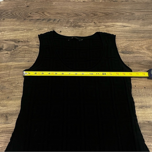 Biana's Vera Square Detail Knit Sheath Dress in Black - Picture 6 of 10